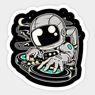 Astronaut DJ • Funny And Cool Sci-Fi Cartoon Drawing Design Great For Anyone That Loves Astronomy Art Sticker